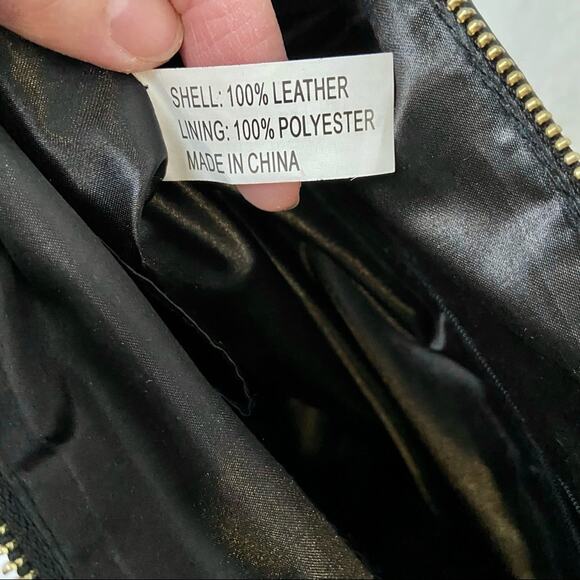 Joy & Iman Black Leather Satchel Purse - Picture 8 of 10